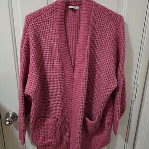 American Eagle Outfitters Textured Rose Cardigan